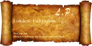 Lukács Polixéna névjegykártya